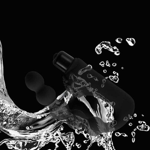 Анальные шарики с вибрацией и с дополнительным стимулятором промежности