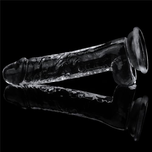 Прозрачный фаллос с мошонкой Lovetoy Flawless Clear Dildo 19 см