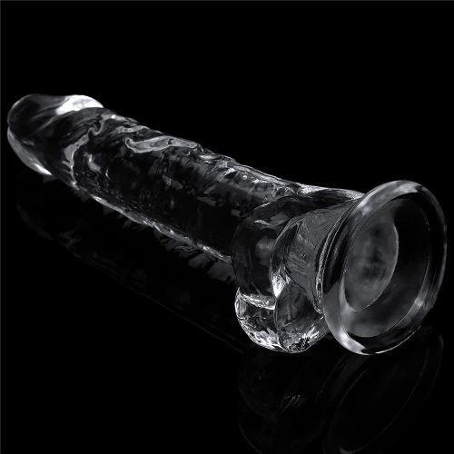 Прозрачный фаллос с мошонкой Lovetoy Flawless Clear Dildo 19 см