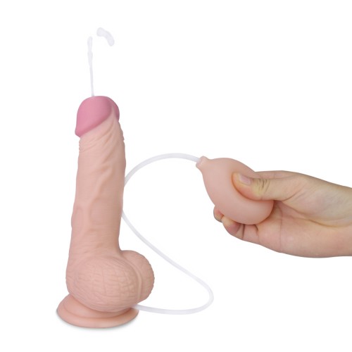 Фаллос с мошонкой Soft Ejaculation Cock 7 in с имитацией семяизвержения