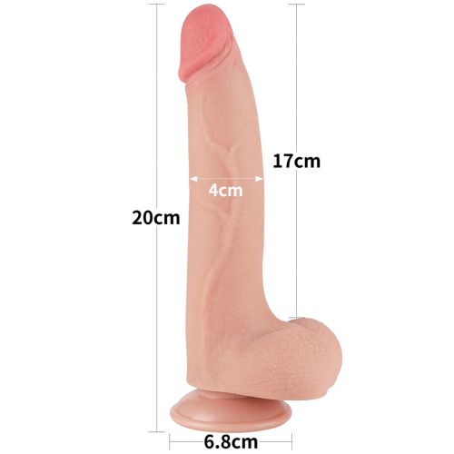 Реалистичный фаллоимитатор с эффектом двойной кожи Lovetoy Sliding-Skin Dual Layer Dong 20 см