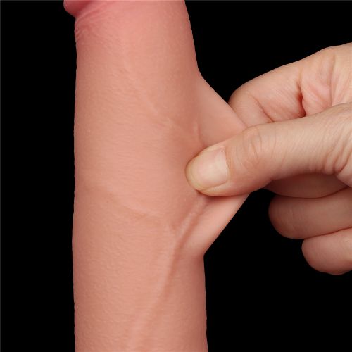 Реалистичный фаллоимитатор с эффектом двойной кожи Lovetoy Sliding-Skin Dual Layer Dong 20 см