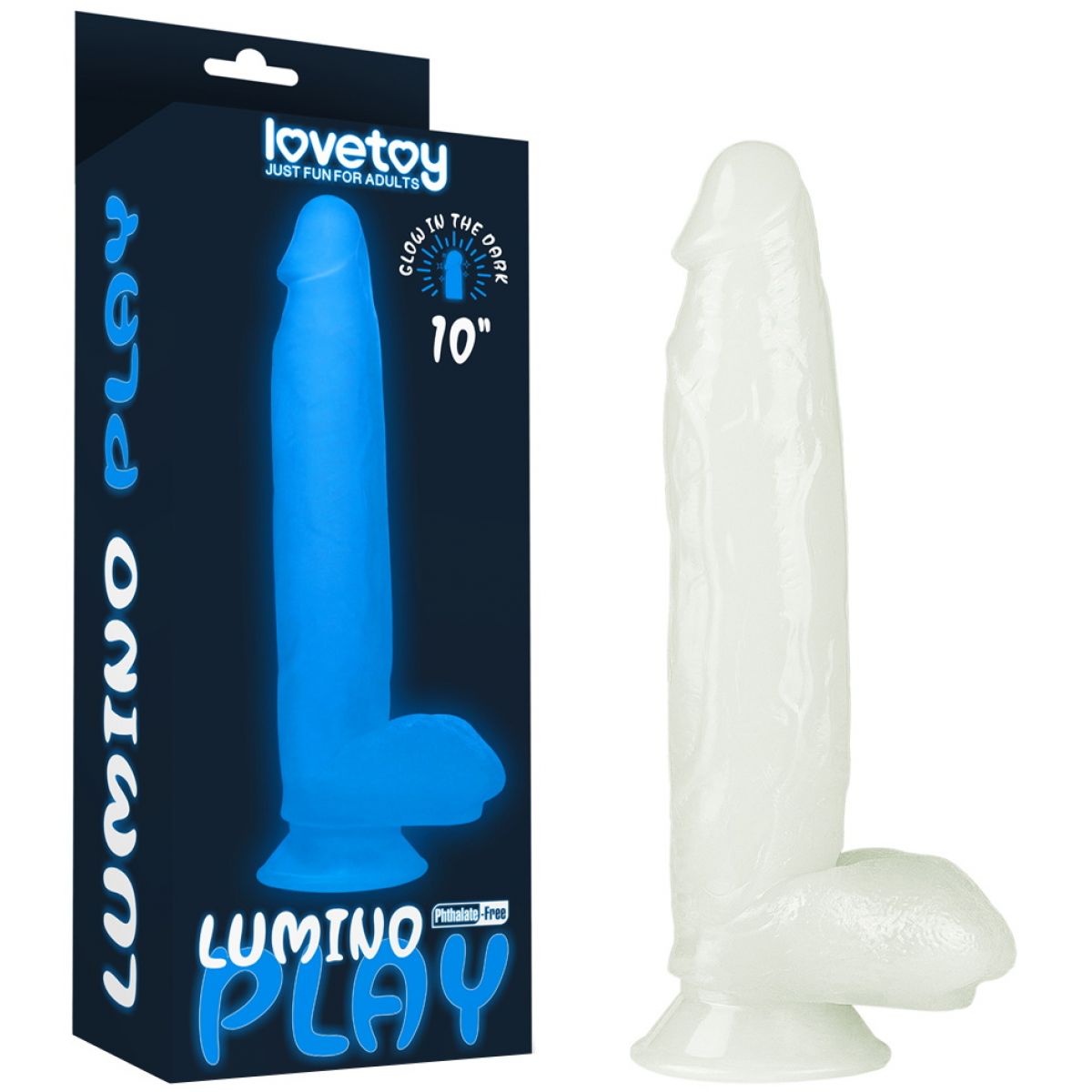 Светящийся в темноте фаллос на присоске Lumino Play Dildo 26 см