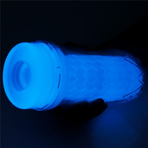 Прозрачный мастурбатор светящийся в темноте Lumino Play Ribbed Masturbator