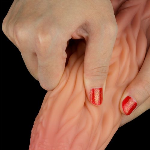 Фаллос-язычок с рельефным стволом Lovetoy Nature Cock Tongue 25 см