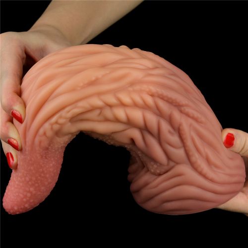 Фаллос-язычок с рельефным стволом Lovetoy Nature Cock Tongue 25 см