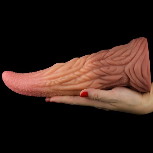 Фаллос-язычок с рельефным стволом Lovetoy Nature Cock Tongue 25 см