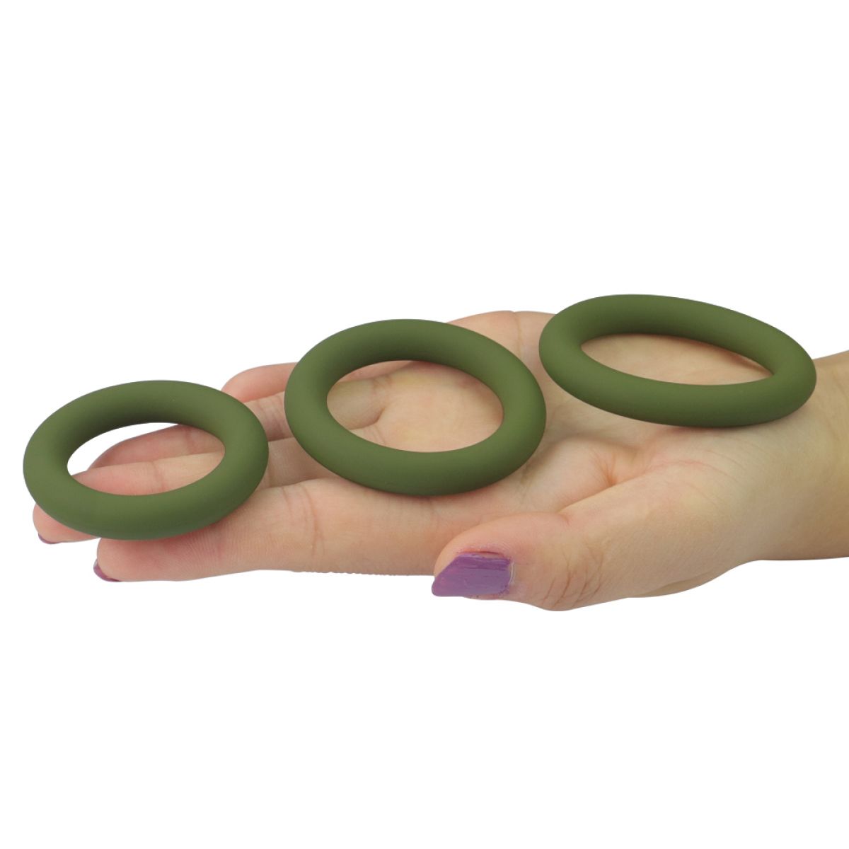 Набор из 3 эрекционных колец  Power Plus Soft Silicone Snug Ring зеленые
