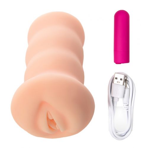 Реалистичный мастурбатор с перезаряжаемой вибропулей Kokos Three Sisters Virgin