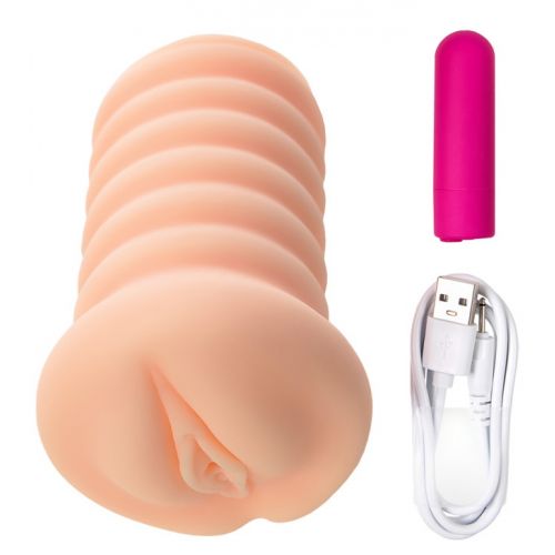 Реалистичный мастурбатор с перезаряжаемой вибропулей Kokos Three Sisters Lady