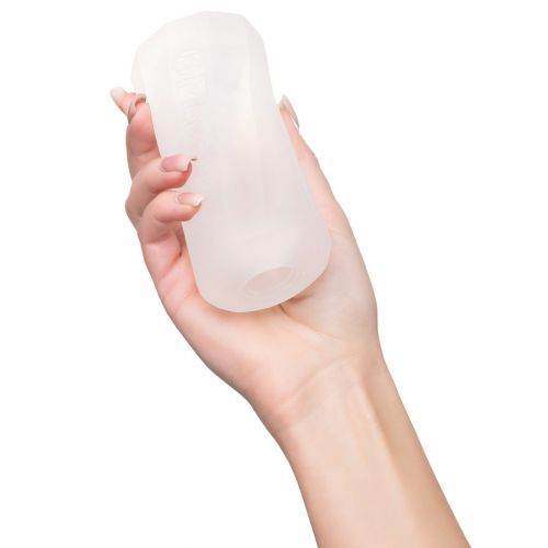 Прозрачный мастурбатор с двумя спиральными входами Xross Open Beads Rock