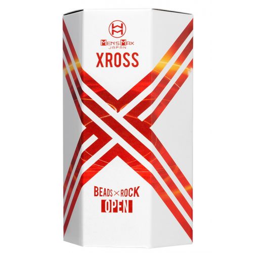 Прозрачный мастурбатор с двумя спиральными входами Xross Open Beads Rock