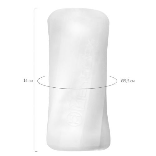 Прозрачный мастурбатор с двумя спиральными входами Xross Open Beads Rock