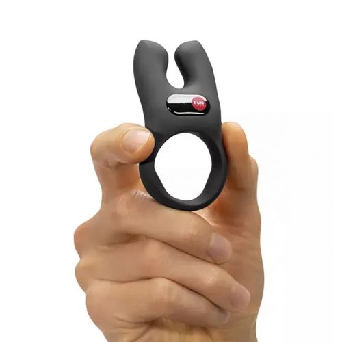 Эрекционное виброкольцо Fun Factory Nos с клиторальным стимулятором, черный