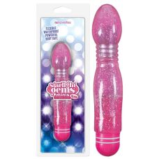 Гнущийся вибратор с блестками Starlight Gems Minis Lyra розовый