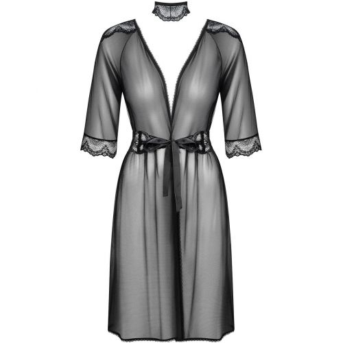 Прозрачный пеньюар с чокером Lucita S/M