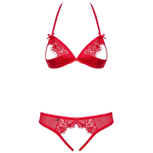 Пикантный открытый красный комплект S/M