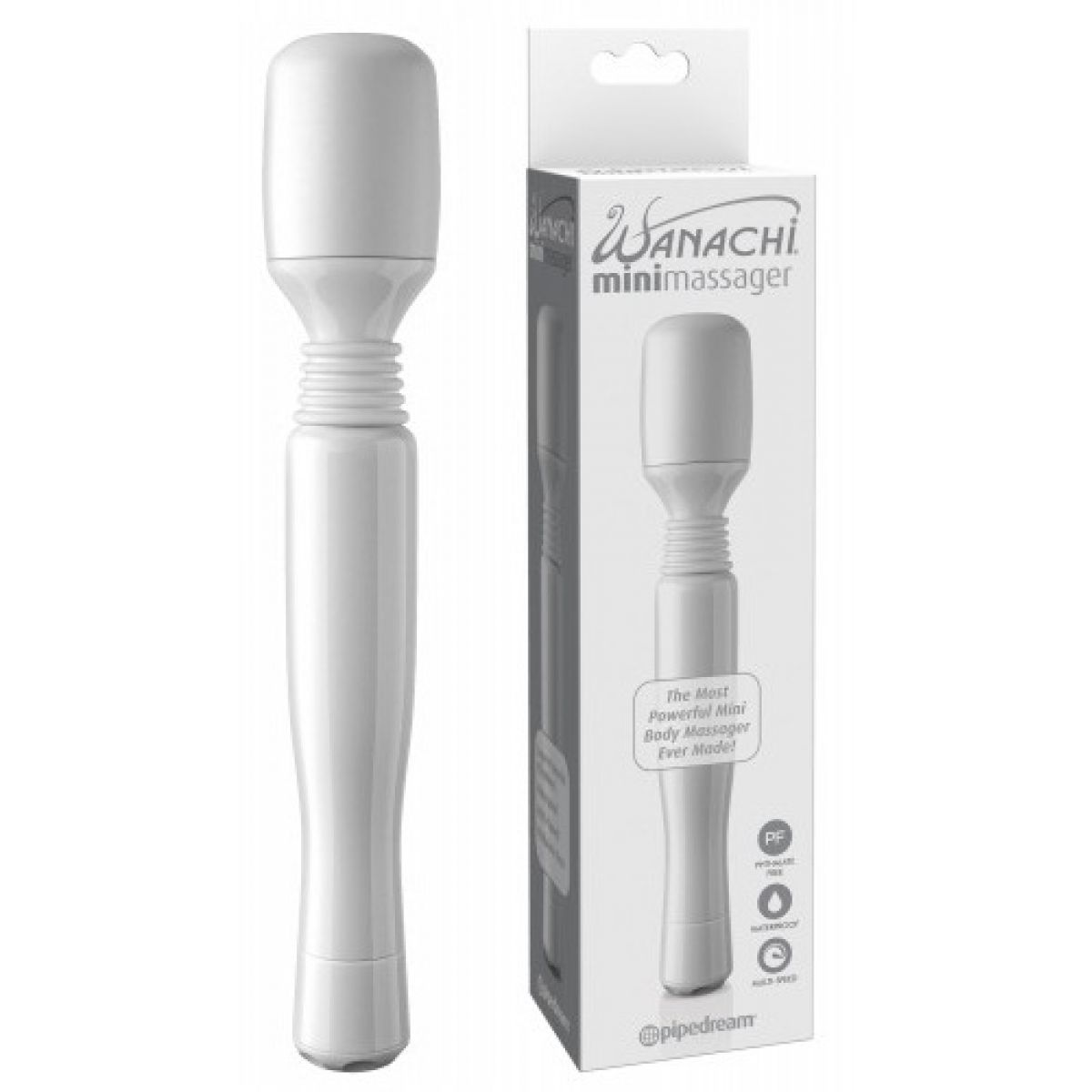 Белый вибро-массажер Wanachi