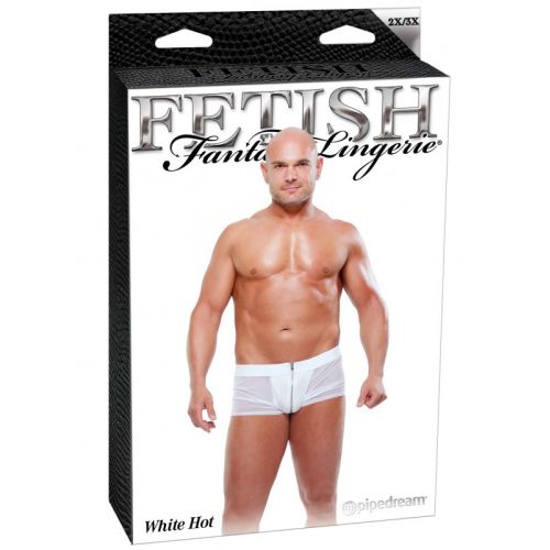 Мужские боксеры на молнии Fetish White Hot XXL/XXXL