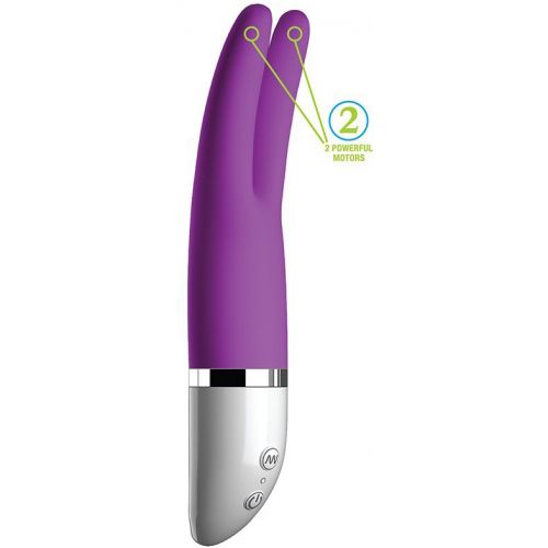 Двойной сплит-вибромассажер Snuggle Bug с ушками