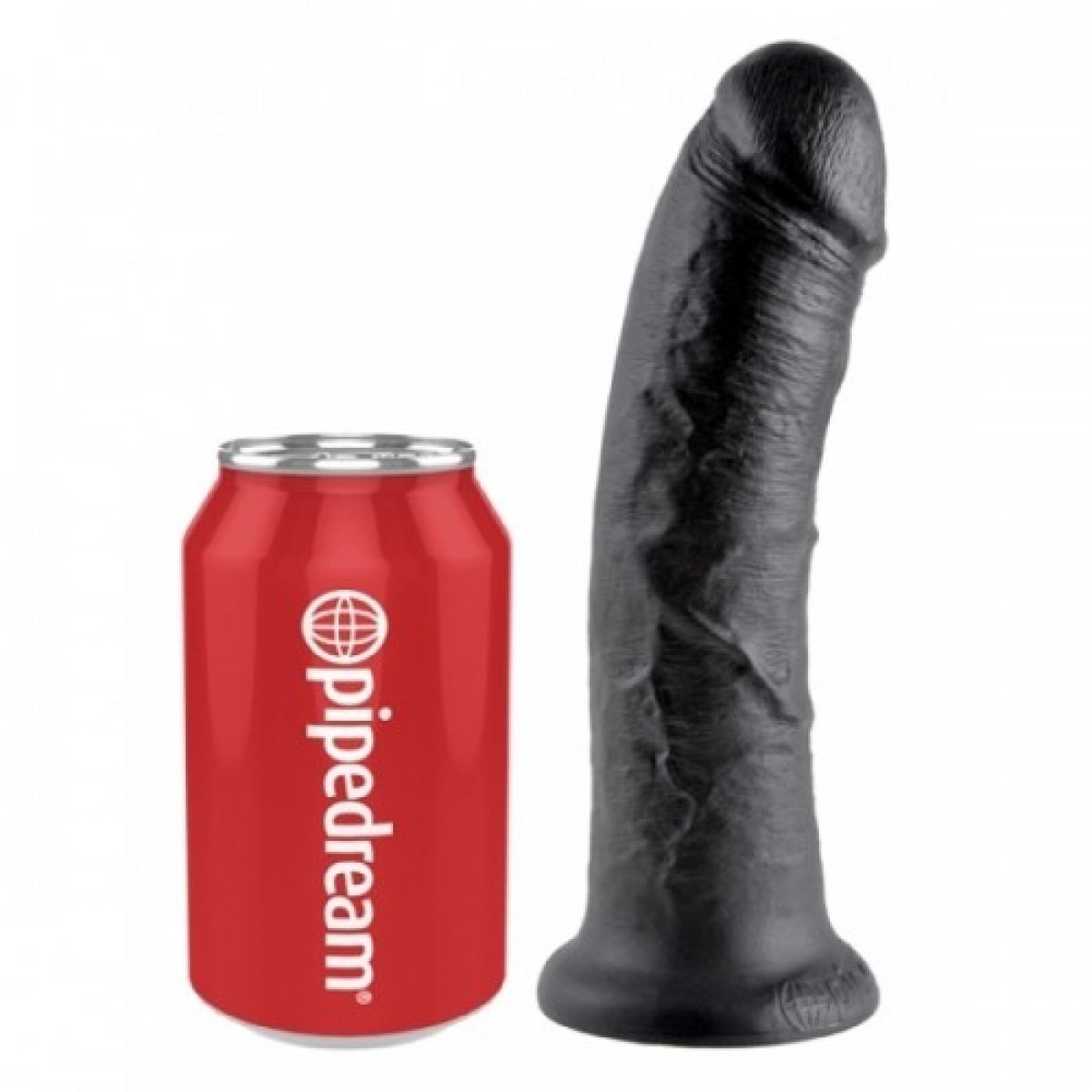 Фаллоимитатор King Cock 8" Cock  черный с присоской