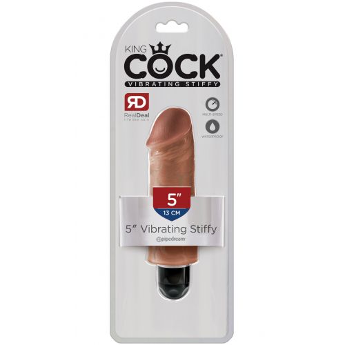 Реалистичный вибратор King Cock Vibrating Stiffy Tan 13 см