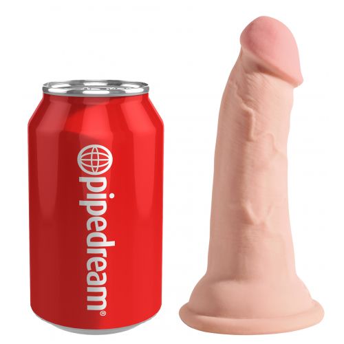 Фаллоимитатор на присоске King Cock Triple Density Cock with Balls Light 16 см