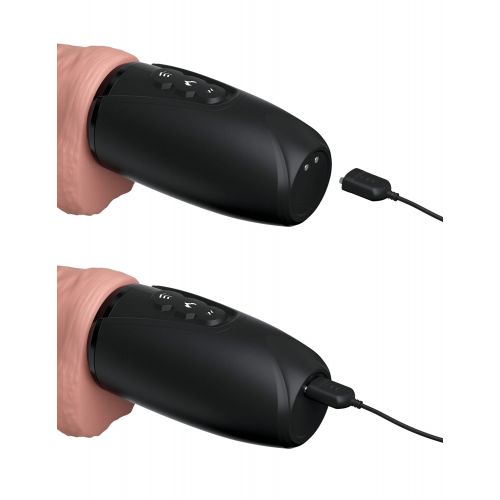 Компактная секс-машина с подогревом King Cock Plus Thrusting Cock with Balls 27 см