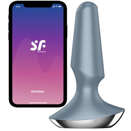 Анальный смарт-стимулятор с вибрацией Satisfyer Plug-ilicious 2 серый