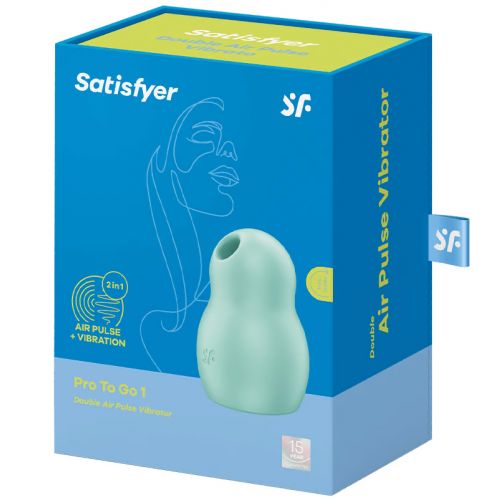 Вакуумно-волновой стимулятор с вибрацией Satisfyer Pro To Go 1 мятный