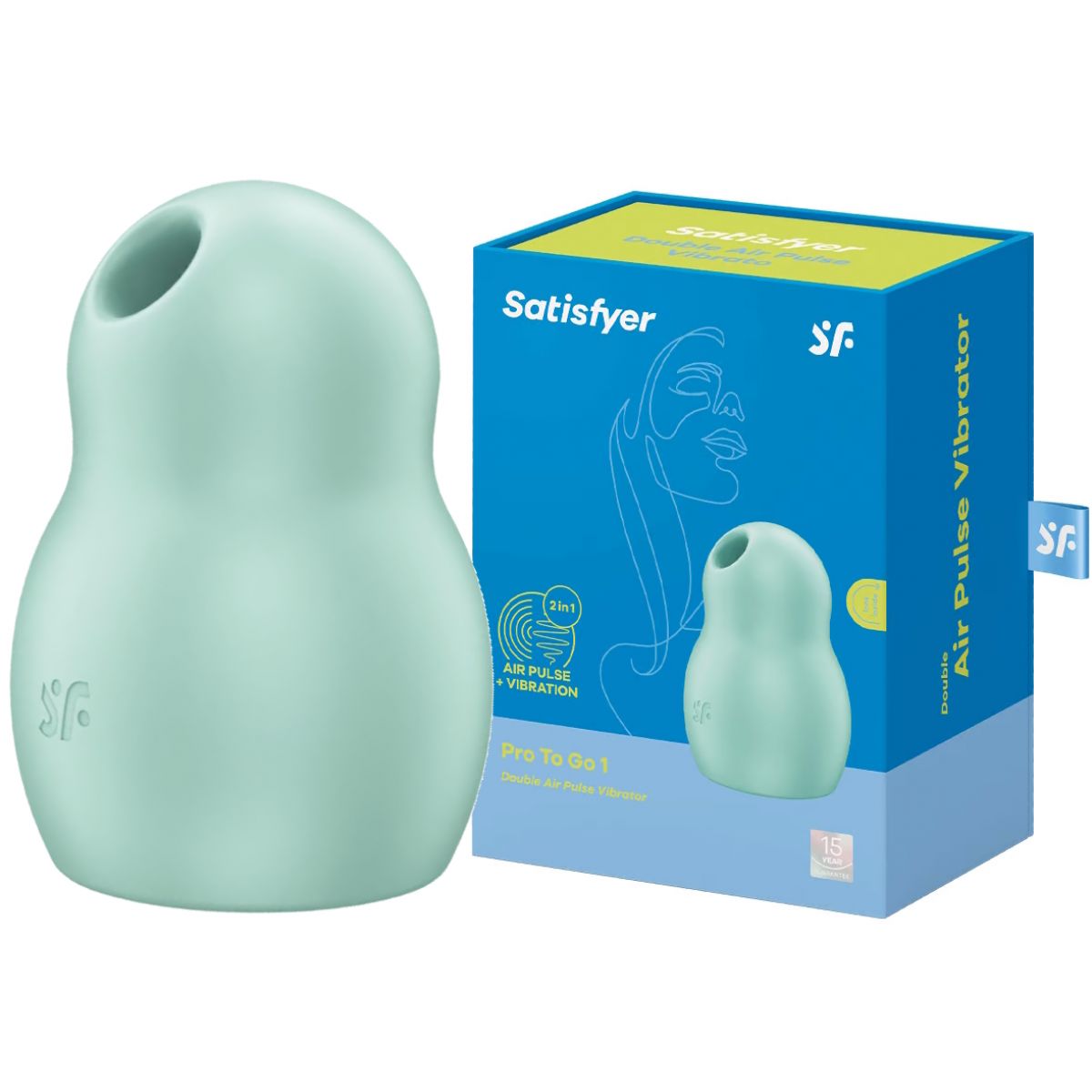 Вакуумно-волновой стимулятор с вибрацией Satisfyer Pro To Go 1 мятный