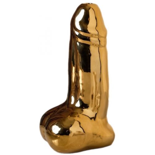 Золотая керамическая настольная ваза Достоинство 21 см