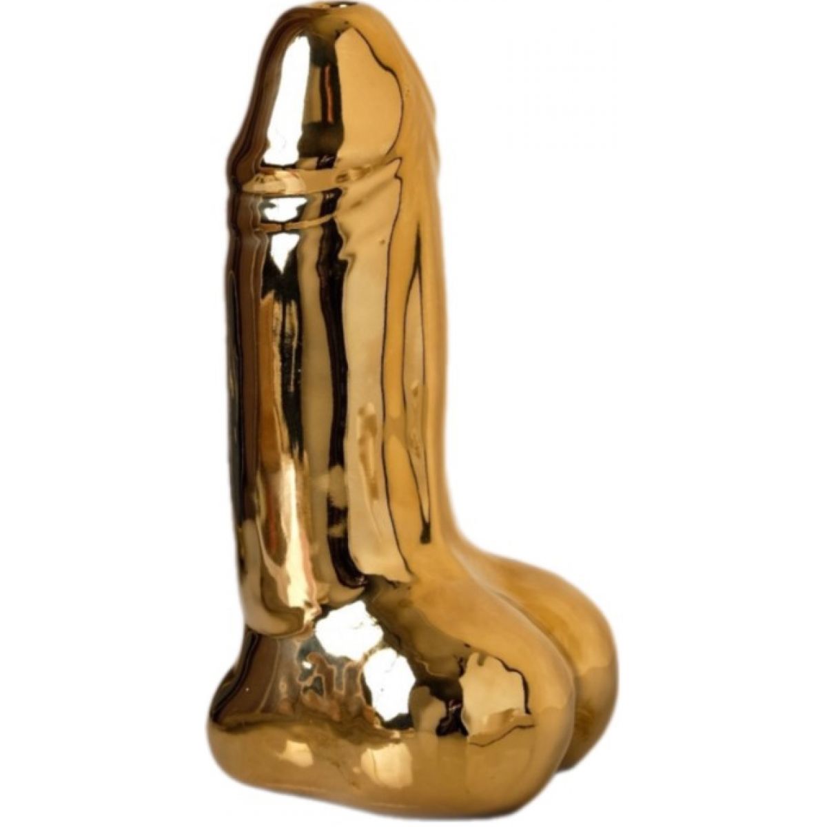 Золотая керамическая настольная ваза Достоинство 21 см