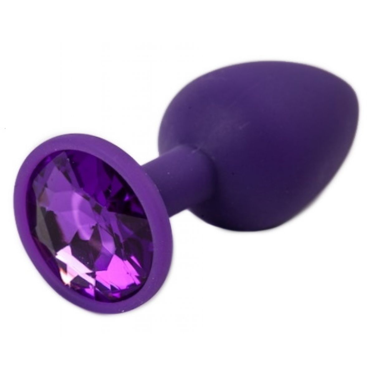 Пурпурная силиконовая пробка с фиолетовым стразом S