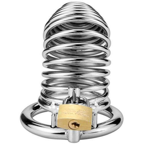 Мужской стальной пояс верности со сменными кольцами