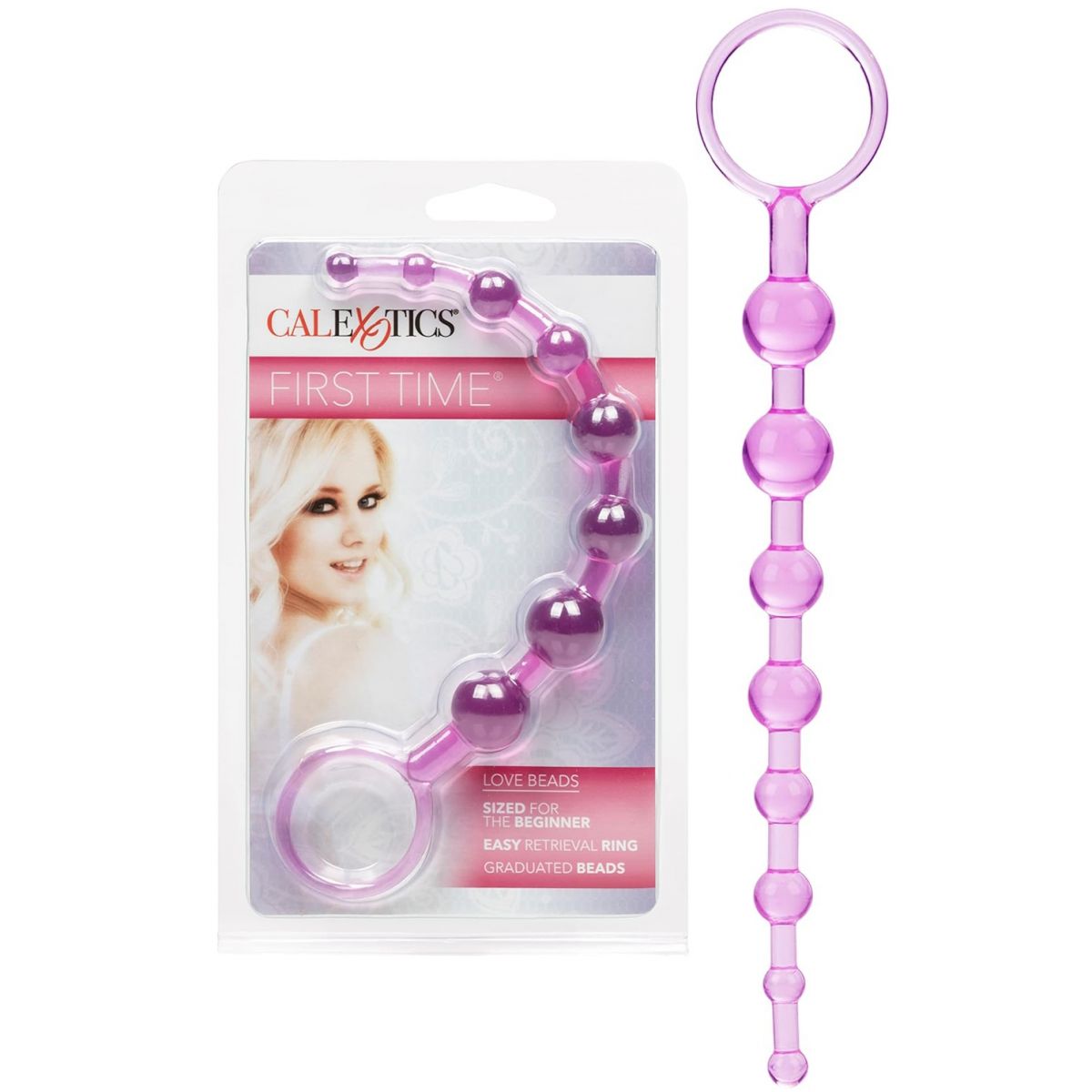 Анальная цепочка First Time Love Beads розовая