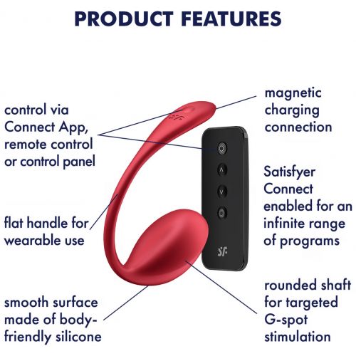 Мощный смарт-вибростимулятор Satisfyer Shiny Petal красный