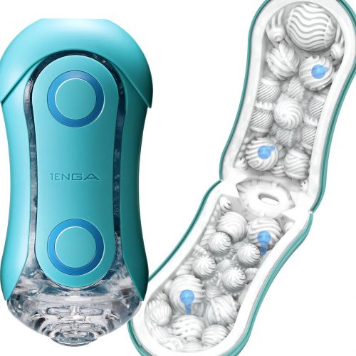Футуристичный мастурбатор Tenga Flip ORB Ocean голубой
