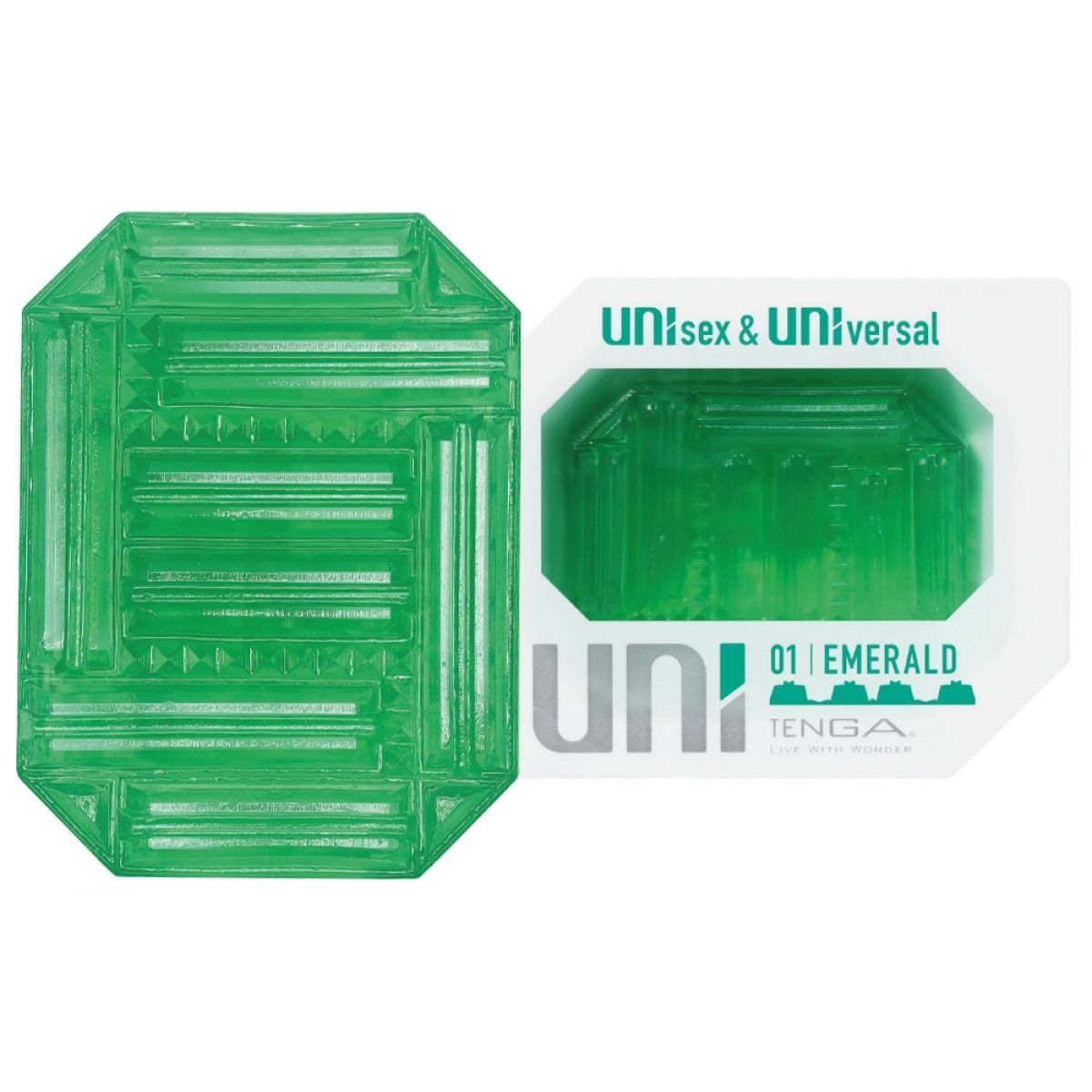Мастурбатор Tenga Uni Emerald зеленый