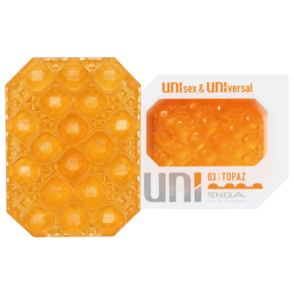 Мастурбатор Tenga Uni Topaz оранжевый