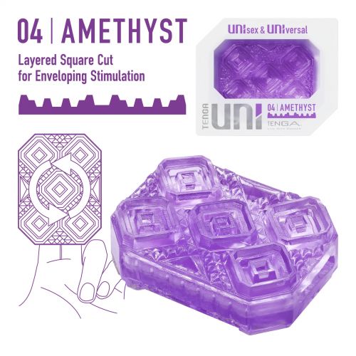 Мастурбатор Tenga Uni Amethyst фиолетовый