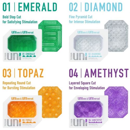 Мастурбатор Tenga Uni Emerald зеленый
