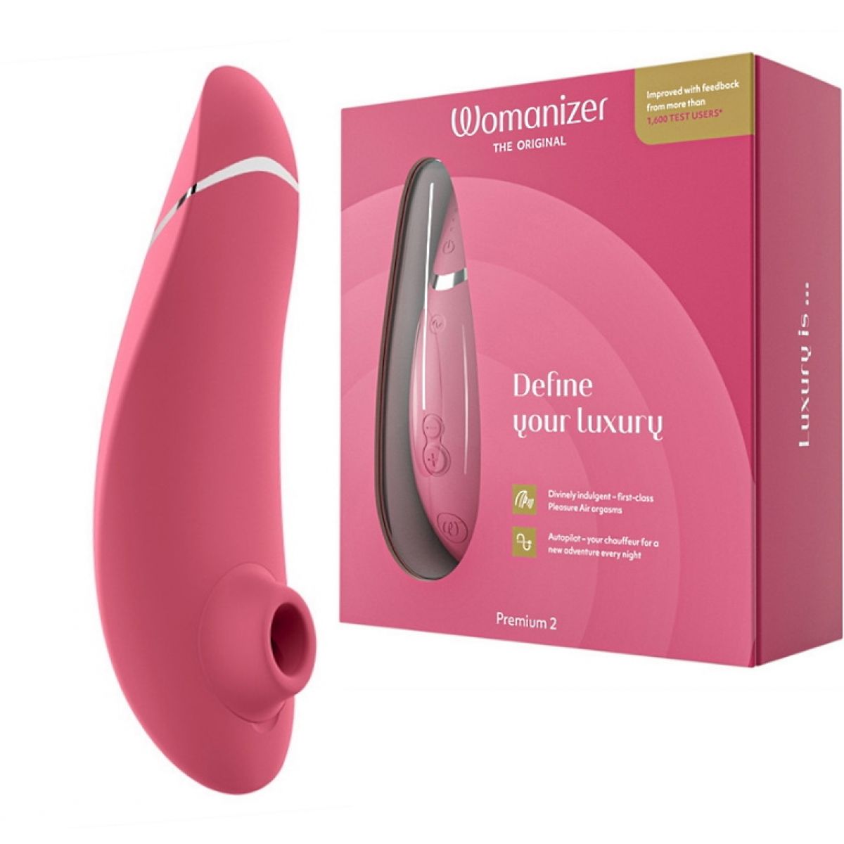Womanizer Premium 2 Raspberry - Бесконтактный стимулятор клитора