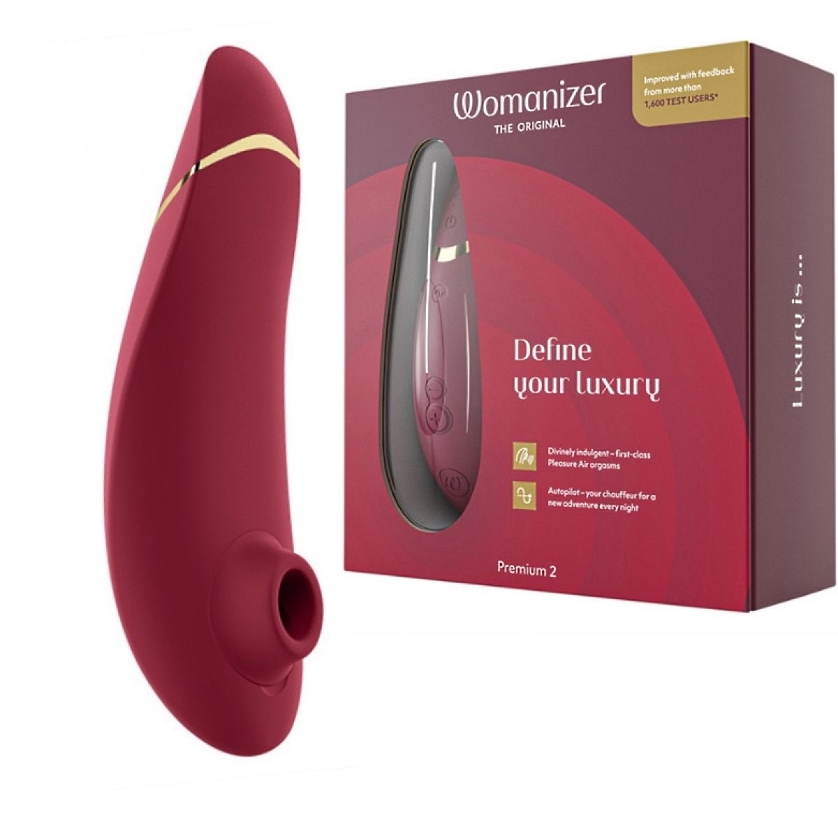 Womanizer Premium 2 Bordeaux - Бесконтактный стимулятор клитора