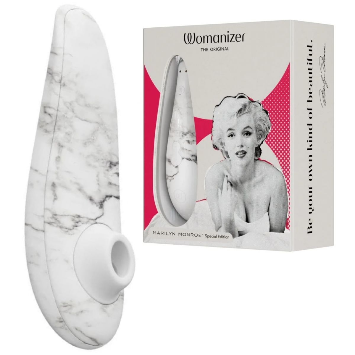 Бесконтактный стимулятор клитора Womanizer Marilyn Monroe White Marble​