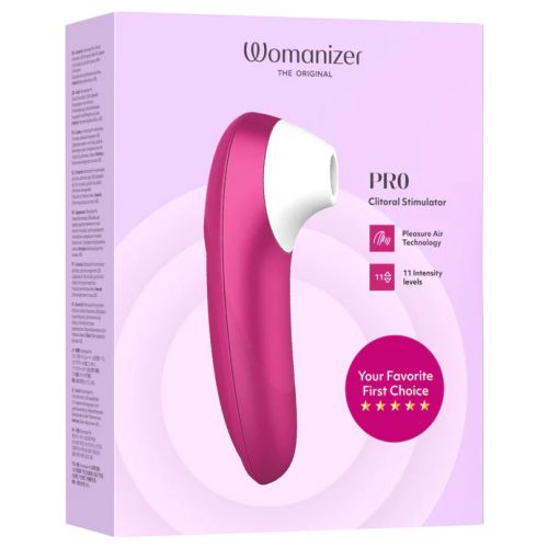 Бесконтактный вакуумно-волновой стимулятор клитора Womanizer Pro розовый