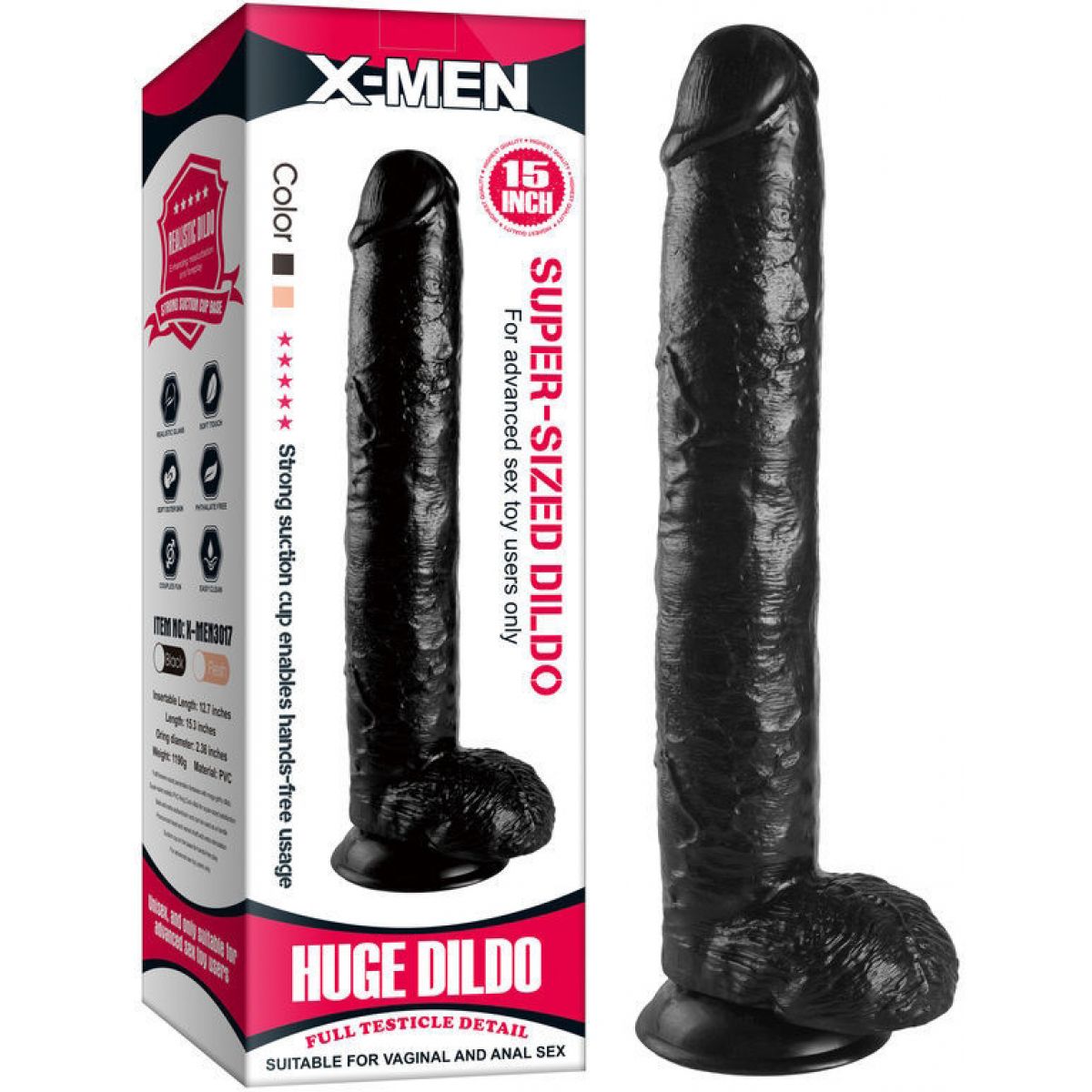 Фаллос-гигант X-Men Huge Dildo 37 см