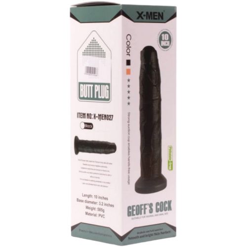 Черный фаллос с венками X-Men Geoffs Cock 25 см