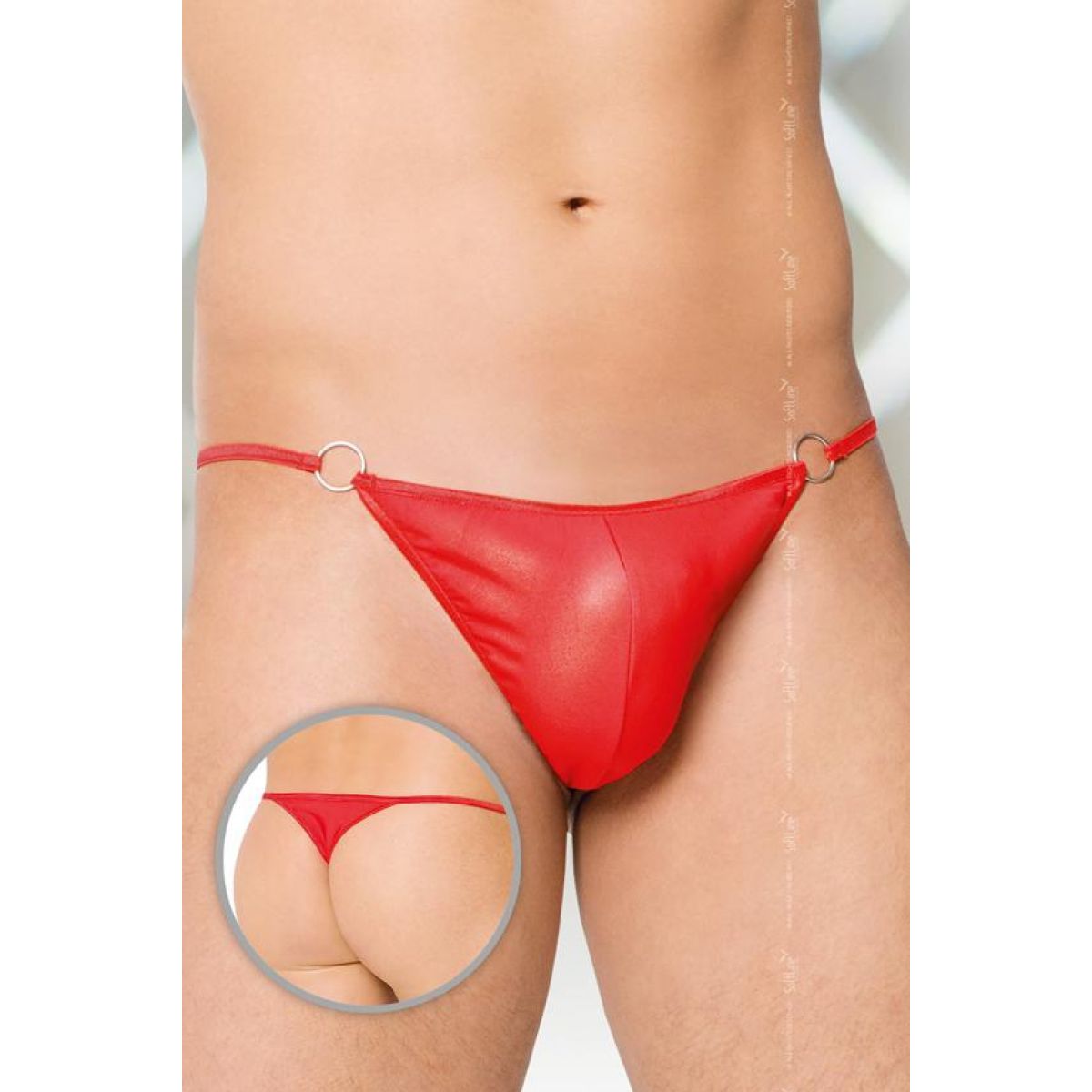 Стринги мужские wetlook SoftLine Collection, красный, S/L