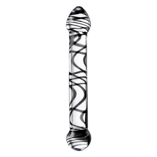 Двусторонний фаллоимитатор Sexus Glass, стекло, прозрачный, 20,5 см